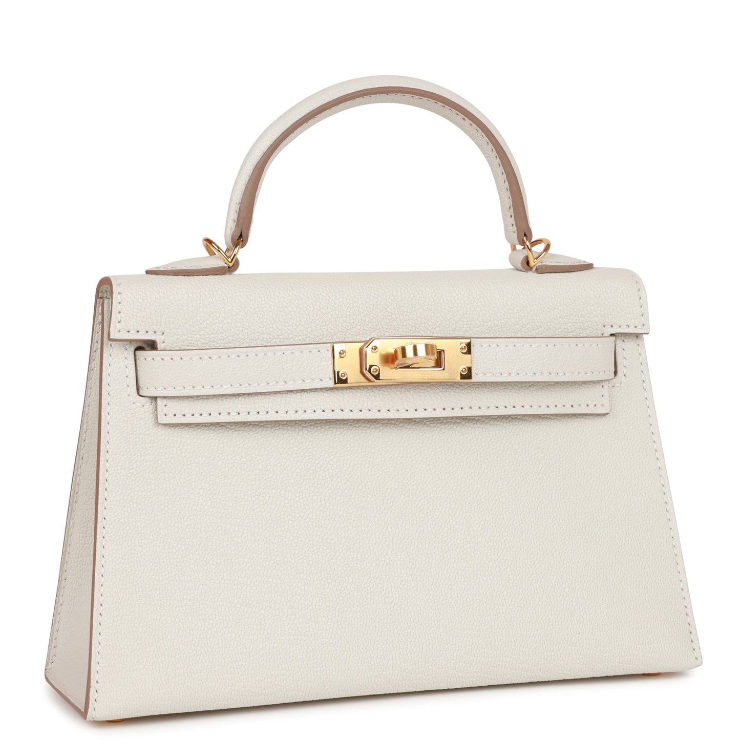 Hermes Kelly Sellier 20 Mushroom Chèvre Gold Hardware