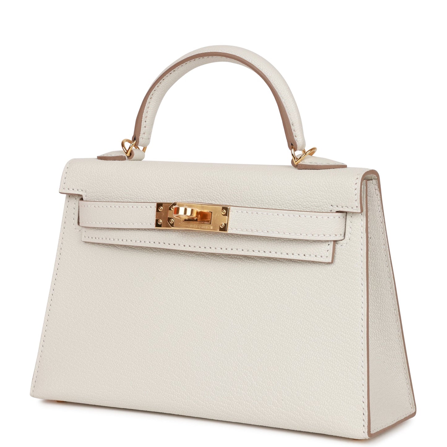 Hermes Kelly Sellier 20 Mushroom Chèvre Gold Hardware