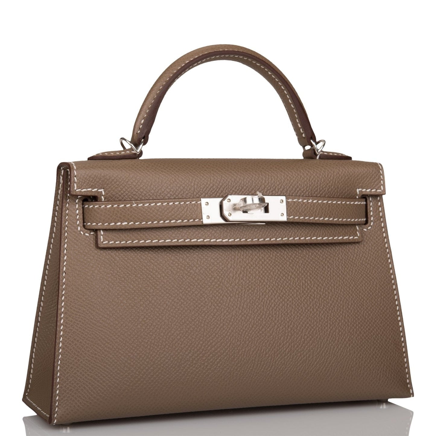 Hermes Kelly Sellier 20 Etoupe Epsom Palladium Hardware