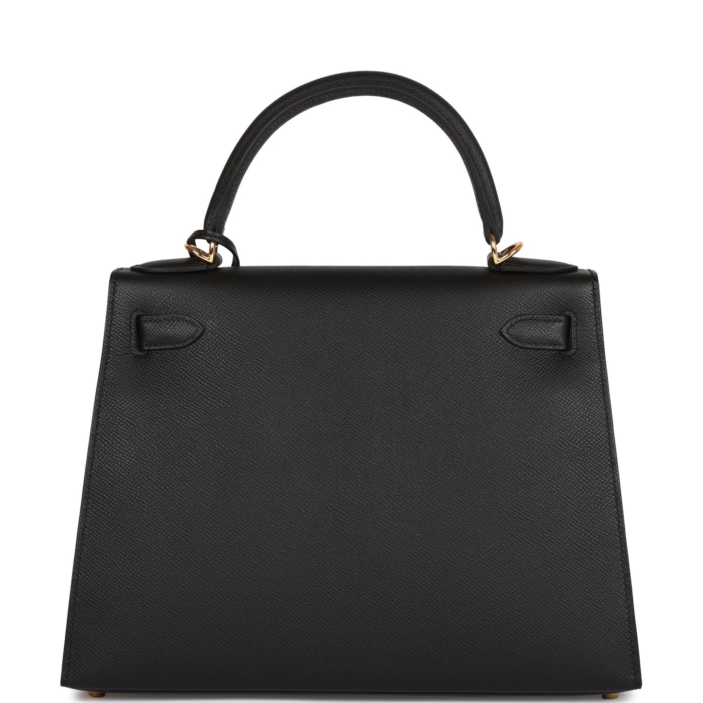 Hermes Kelly Sellier 28 Black Epsom Gold Hardware