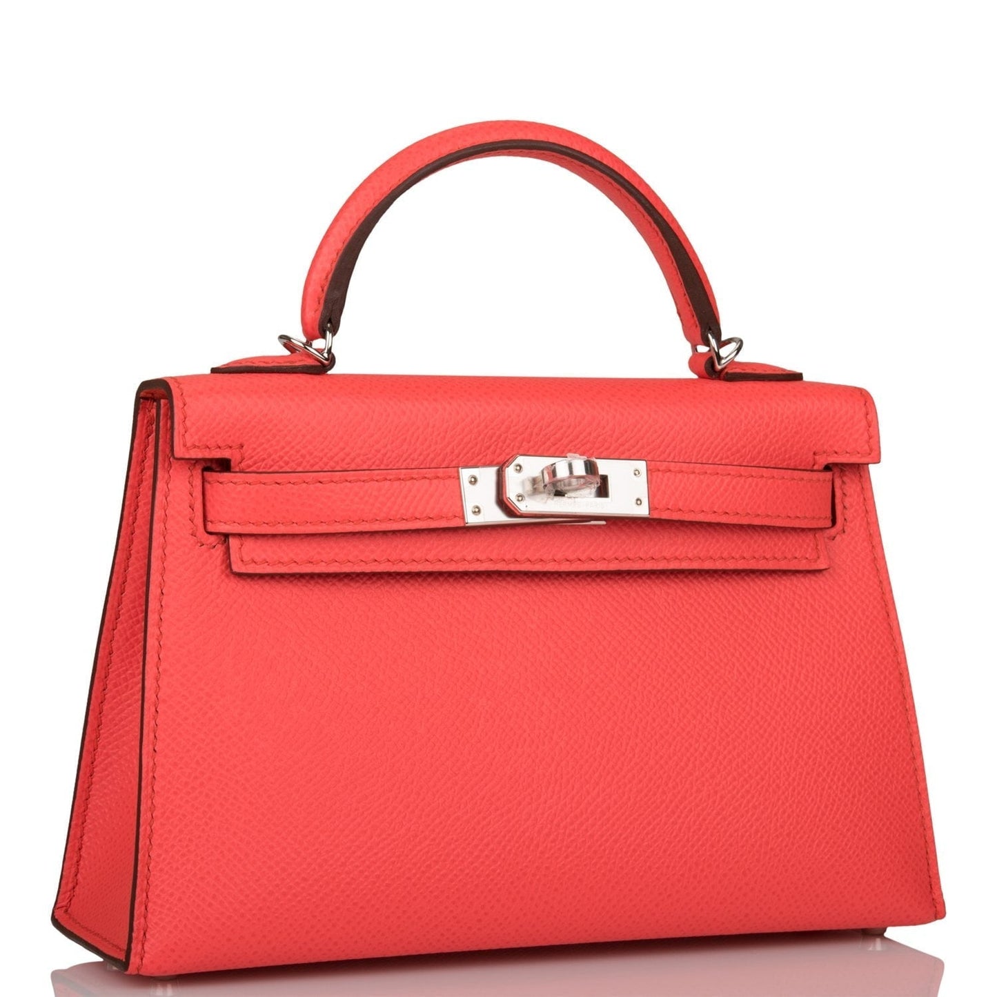 Hermes Kelly Sellier 20 Rose Texas Epsom Palladium Hardware