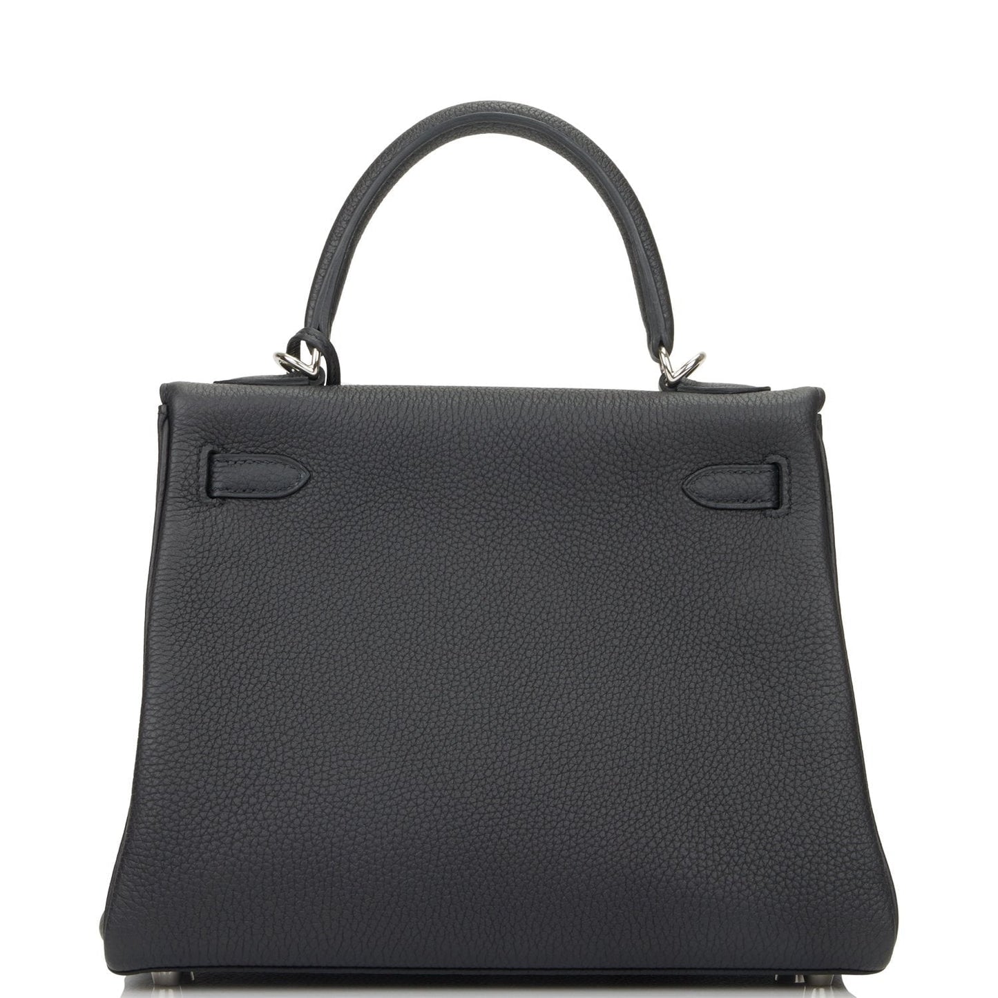 Hermes Kelly Retourne 25 Black Togo Palladium Hardware