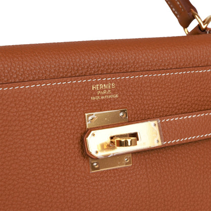 Hermes Kelly Retourne 32 Gold Togo Gold Hardware