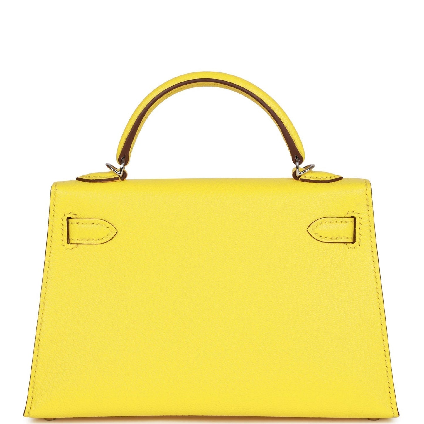 Hermes Kelly Sellier 20 Jaune Citron Chèvre Palladium Hardware