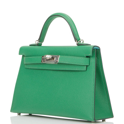 Hermes Kelly Sellier 20 Cactus Verso Epsom Palladium Hardware