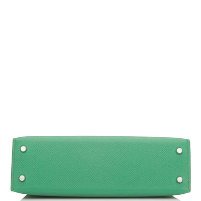 Hermes Kelly Sellier 20 Cactus Verso Epsom Palladium Hardware