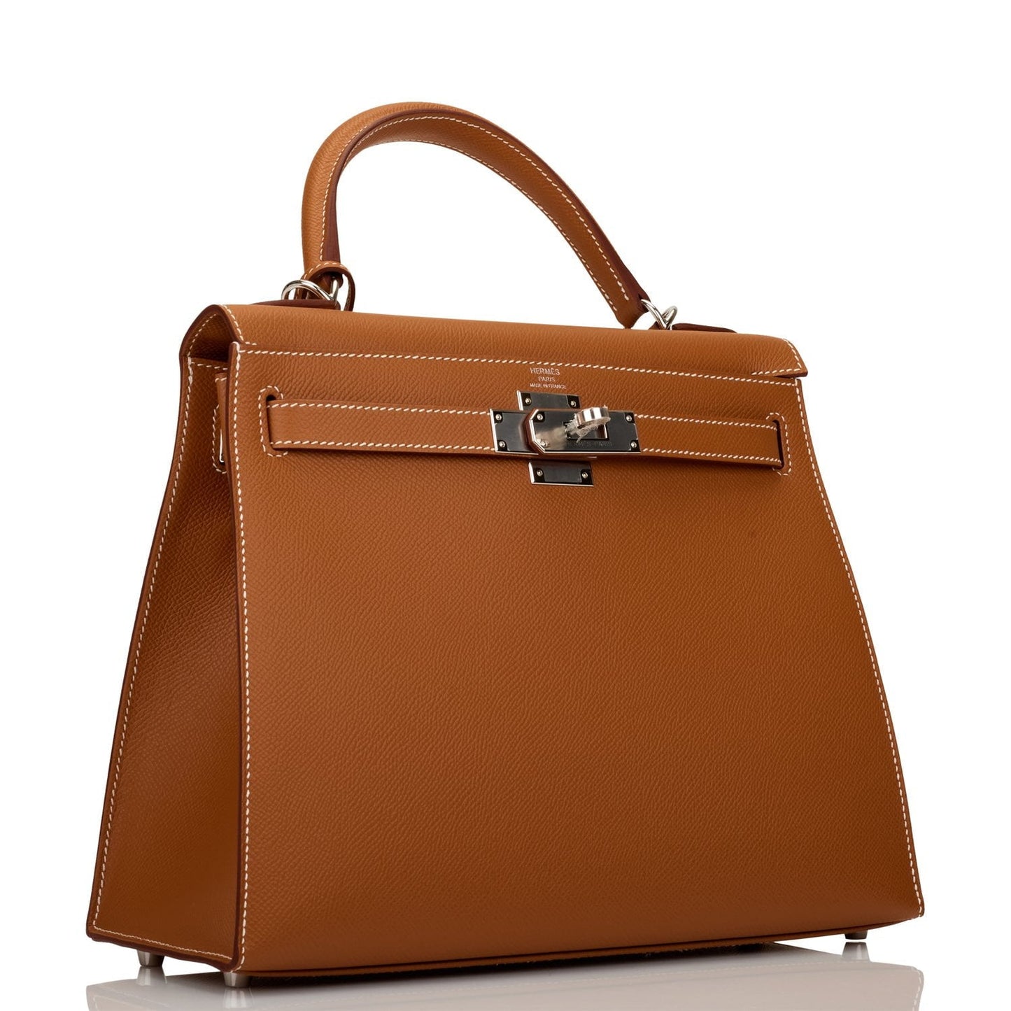 Hermes Kelly Sellier 28 Gold Epsom Palladium Hardware