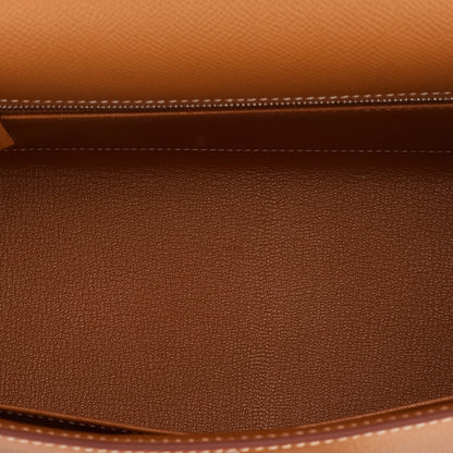 Hermes Kelly Sellier 28 Gold Epsom Palladium Hardware