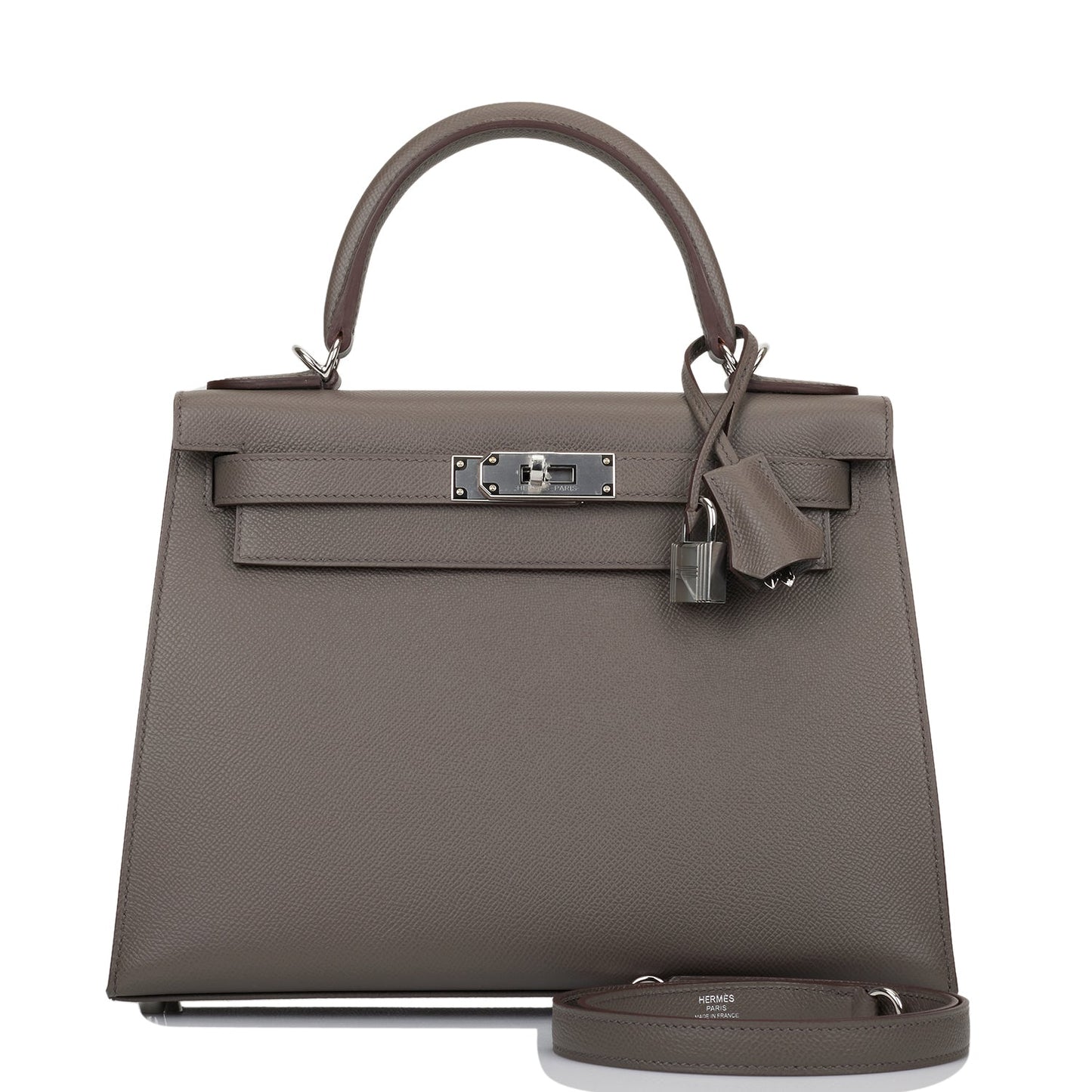 Hermes Kelly Sellier 28 Etain Epsom Palladium Hardware