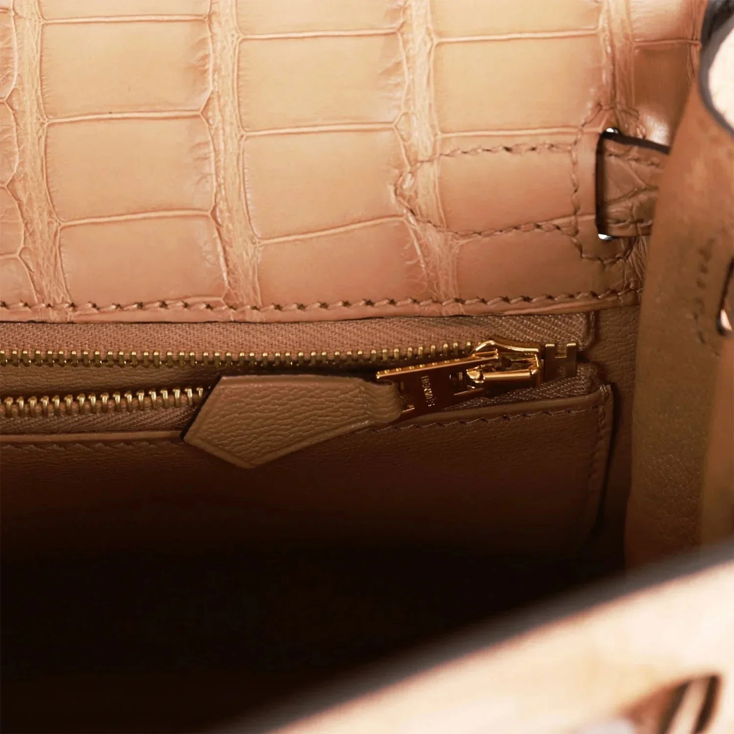 Hermes Kelly Retourne 25 Chai Matte Alligator Gold Hardware