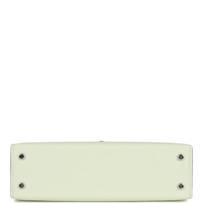 Hermes Kelly Sellier 20 Vert Fizz Epsom Palladium Hardware