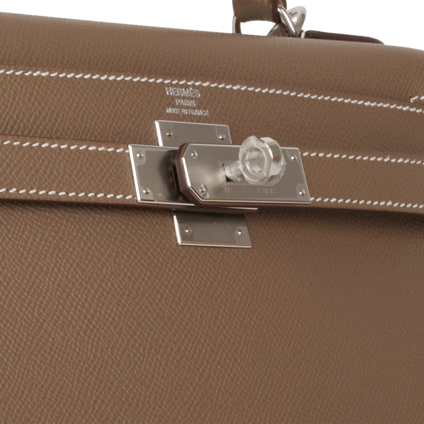 Hermes Kelly Sellier 28 Etoupe Epsom Palladium Hardware