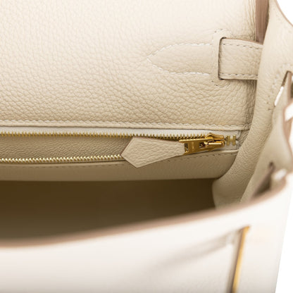 Hermes Kelly Retourne 28 Craie Togo Gold Hardware