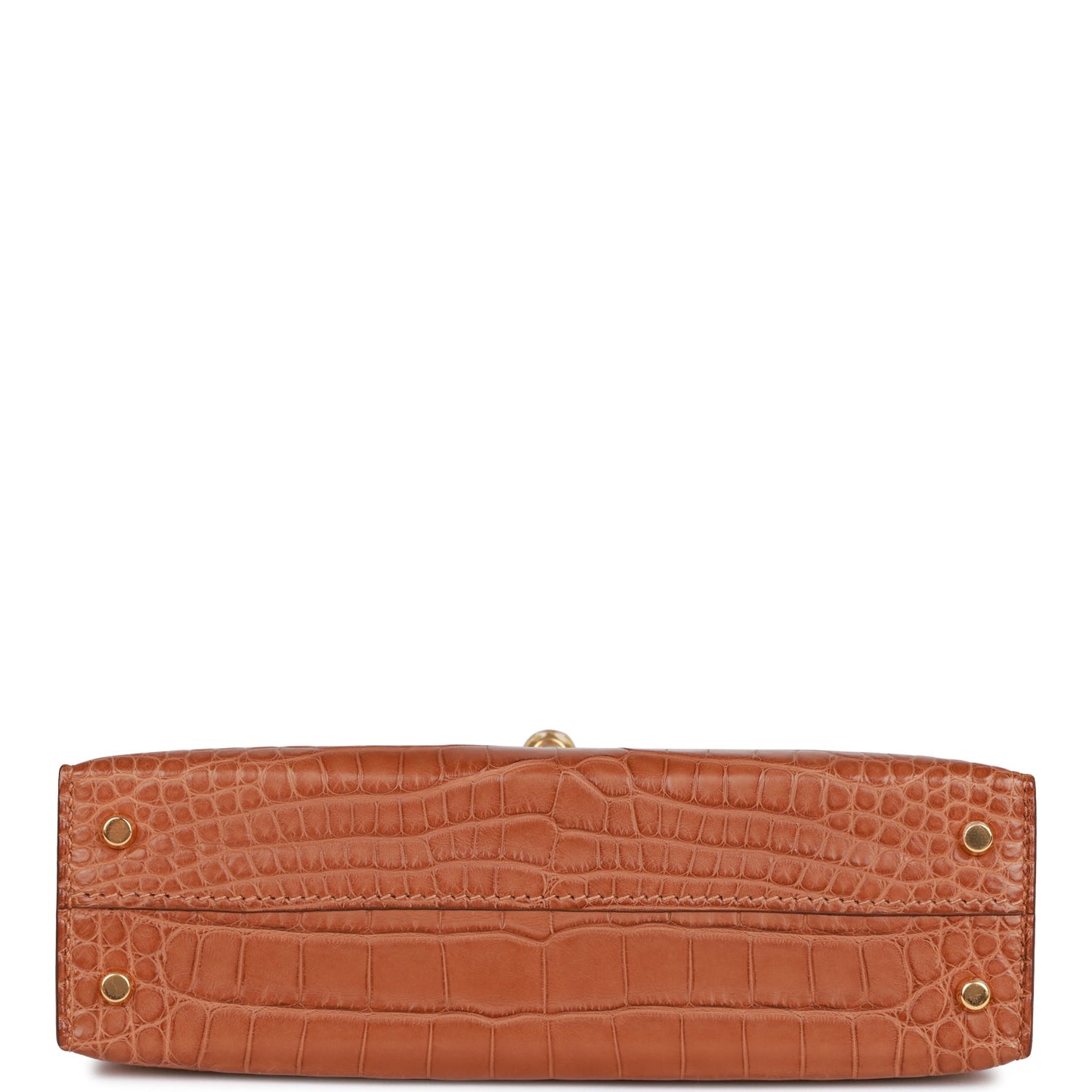 Hermes Kelly Sellier 20cm Gold Matte Alligator Gold Hardware