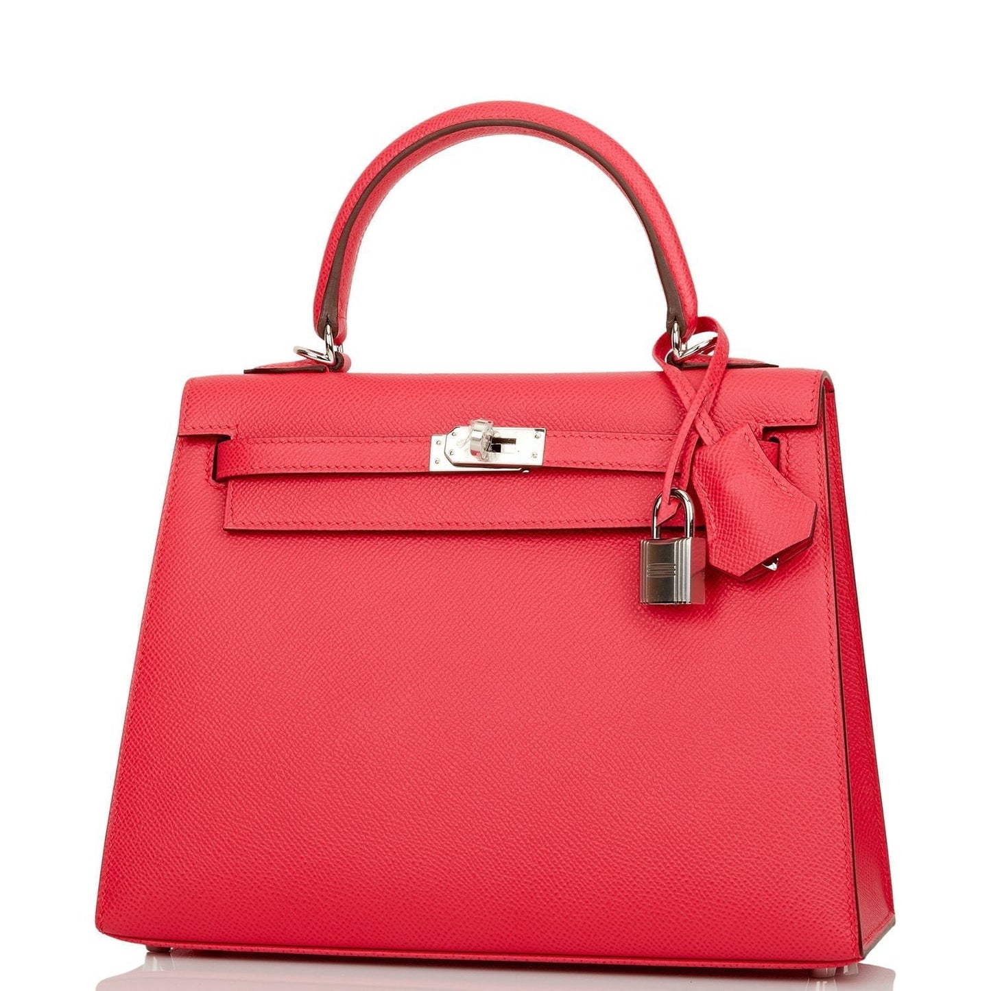 Hermes Kelly Sellier 25 Rose Extreme Epsom Palladium Hardware