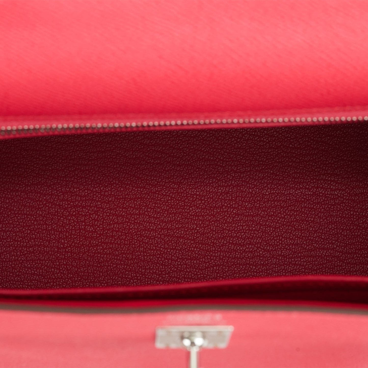 Hermes Kelly Sellier 25 Rose Extreme Epsom Palladium Hardware