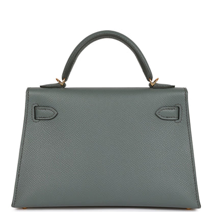 Hermes Kelly Sellier 20 Vert Amande Epsom Gold Hardware