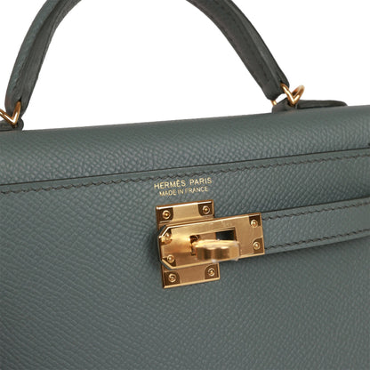 Hermes Kelly Sellier 20 Vert Amande Epsom Gold Hardware