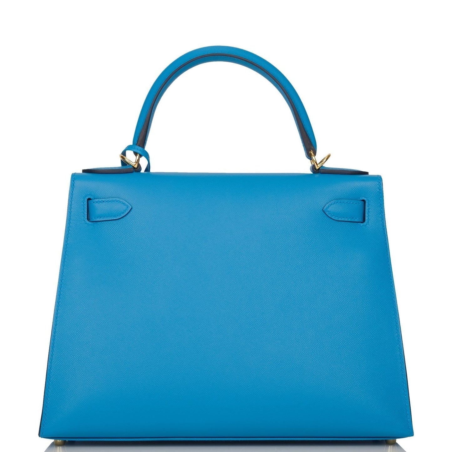 Hermes Kelly Sellier 28 Bleu Frida Epsom Gold Hardware