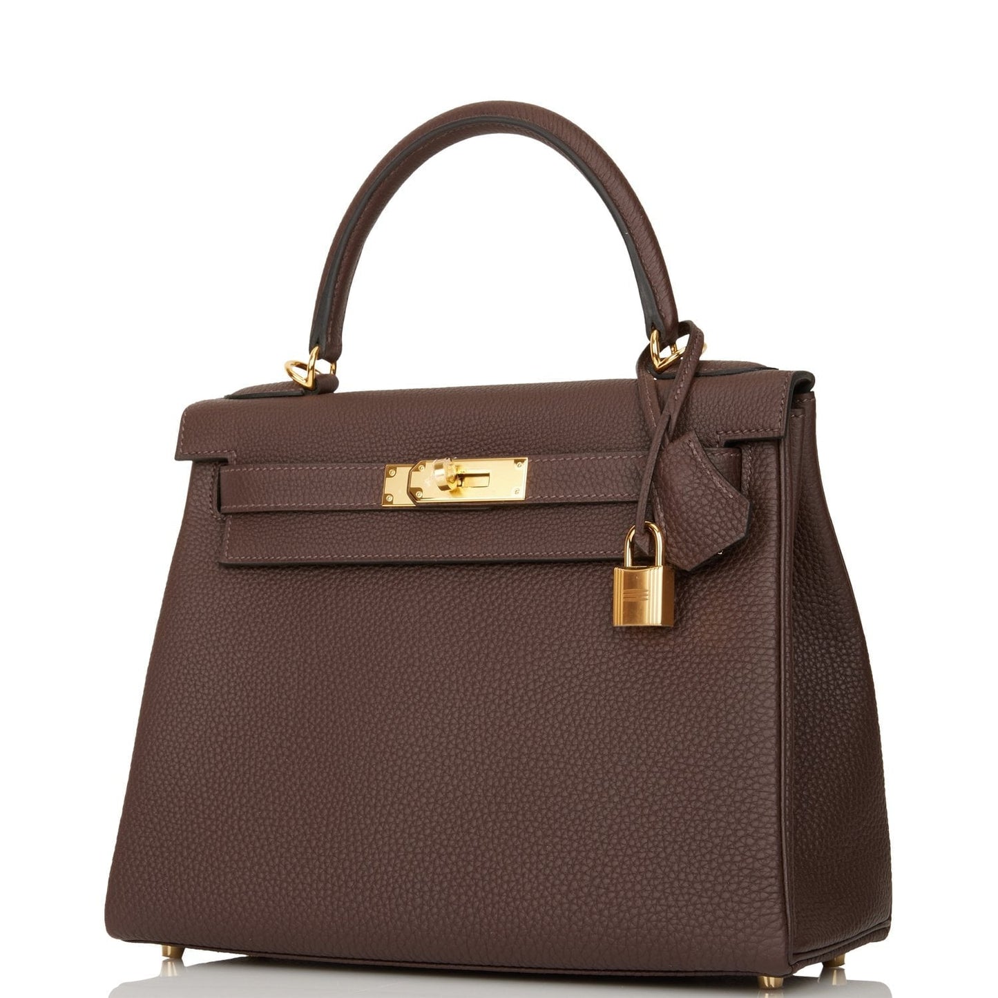 Hermes Kelly Retourne 28 Chocolate Togo Gold Hardware