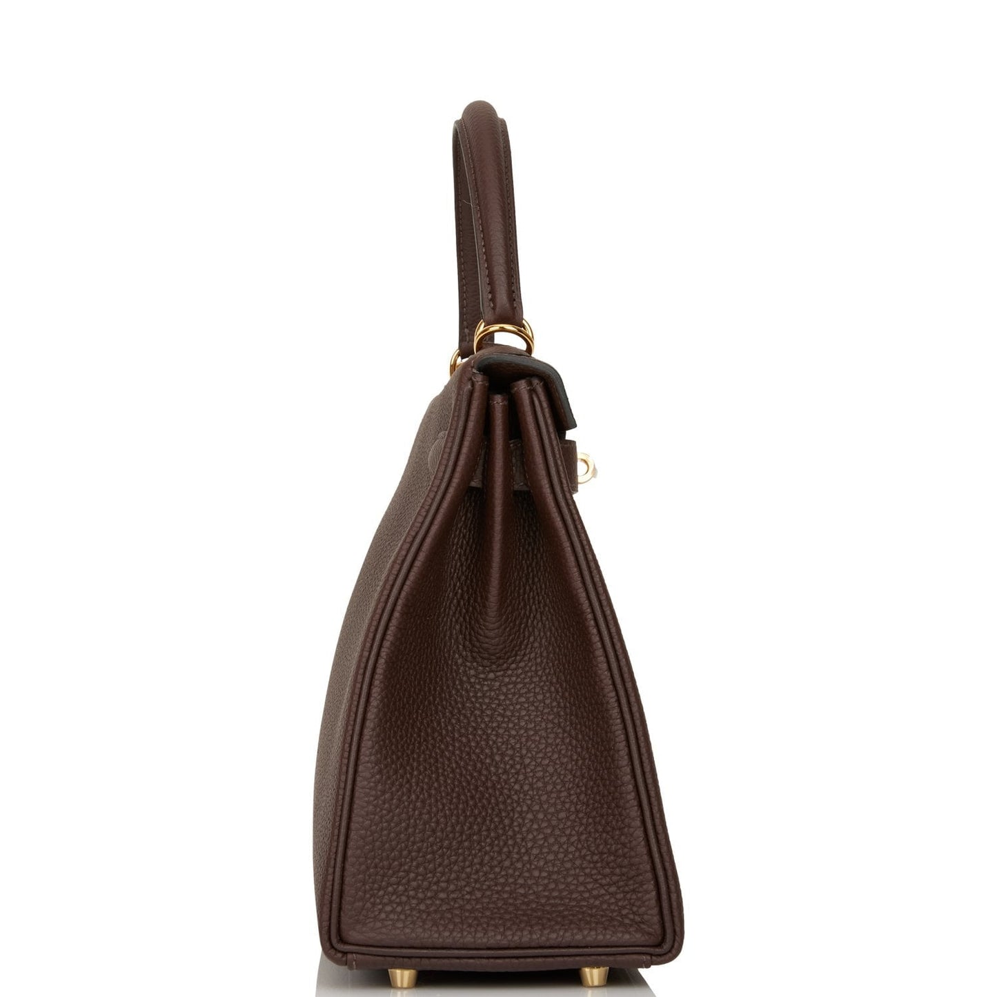 Hermes Kelly Retourne 28 Chocolate Togo Gold Hardware