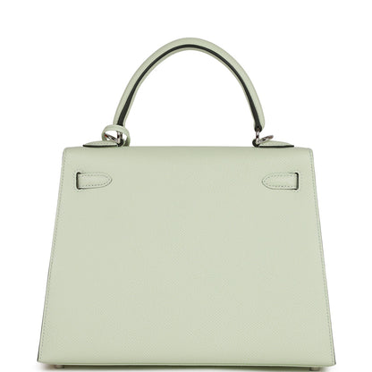 Hermes Kelly Sellier 25 Vert Fizz Epsom Palladium Hardware