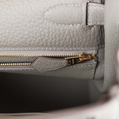 Hermes Kelly Retourne 28 Gris Meyer Clemence Gold Hardware