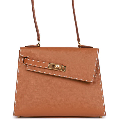 Hermes Kelly Sellier en Desordre 20 Gold Epsom Gold Hardware