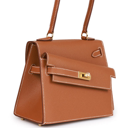 Hermes Kelly Sellier en Desordre 20 Gold Epsom Gold Hardware