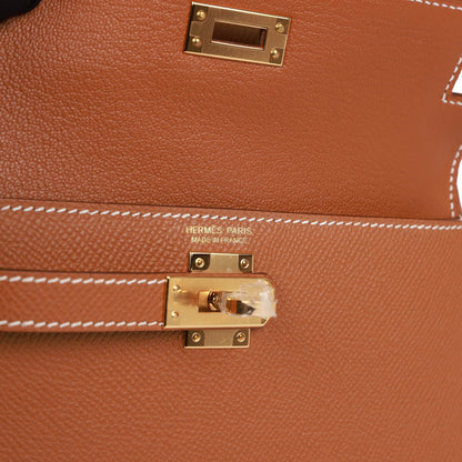 Hermes Kelly Sellier en Desordre 20 Gold Epsom Gold Hardware