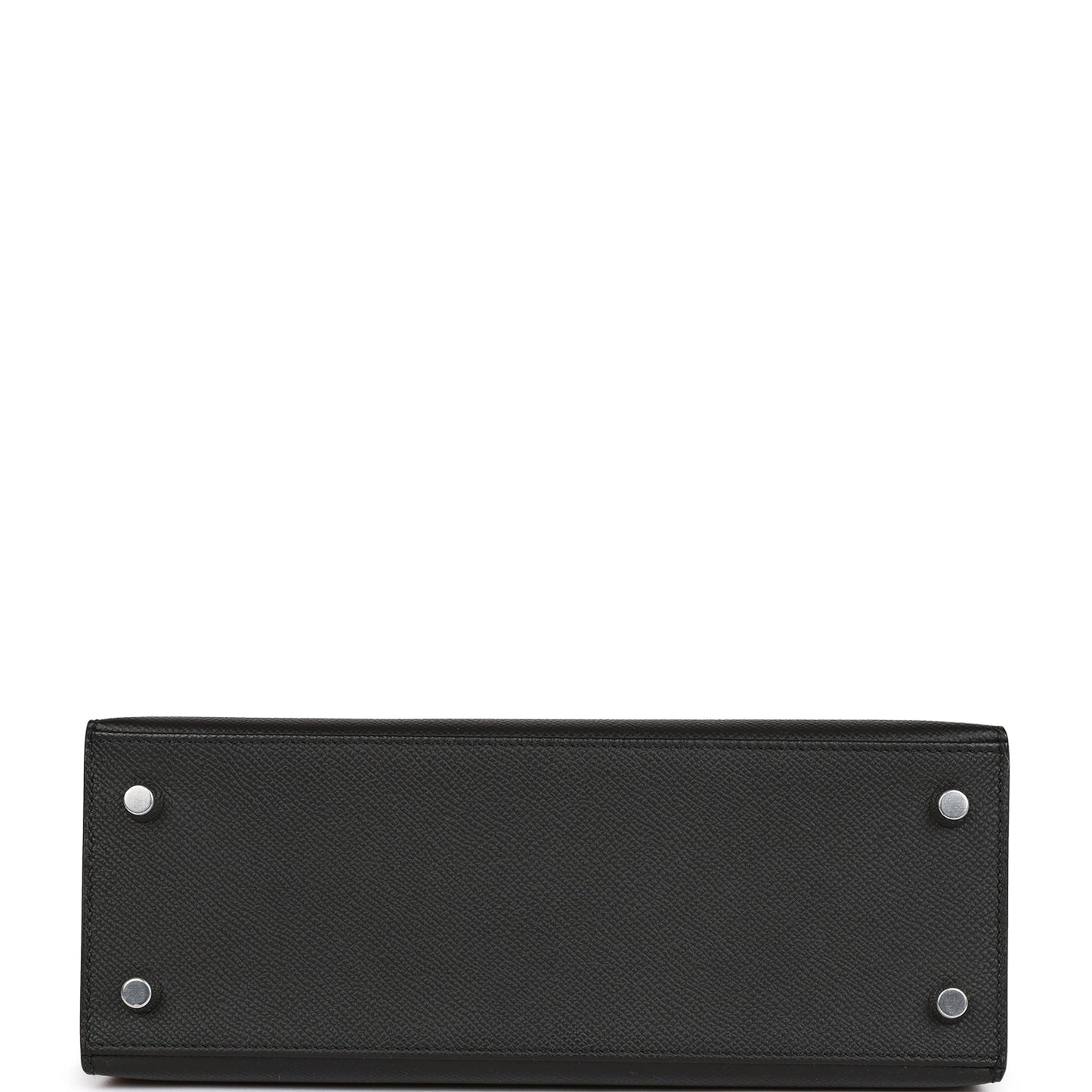 Hermes Kelly Sellier 25 Black Epsom Palladium Hardware