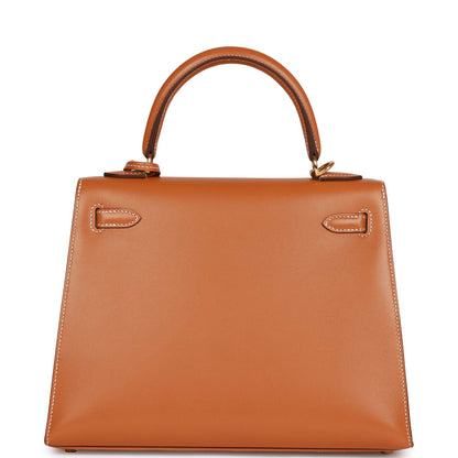 Hermes Kelly Sellier 25 Natural Sable Butler Gold Hardware