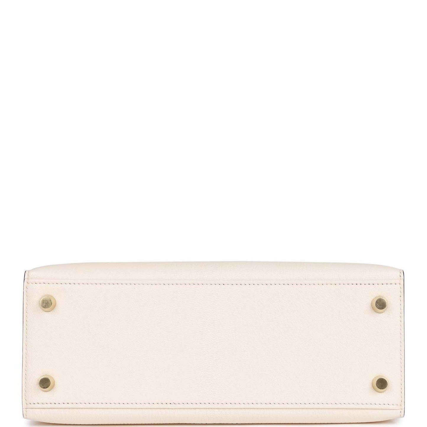 Hermes Special Order (HSS) Kelly Sellier 25 Nata Verso Chevre Brushed Gold Hardware