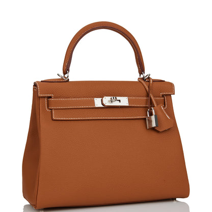 Hermes Kelly Retourne 28 Gold Togo Palladium Hardware