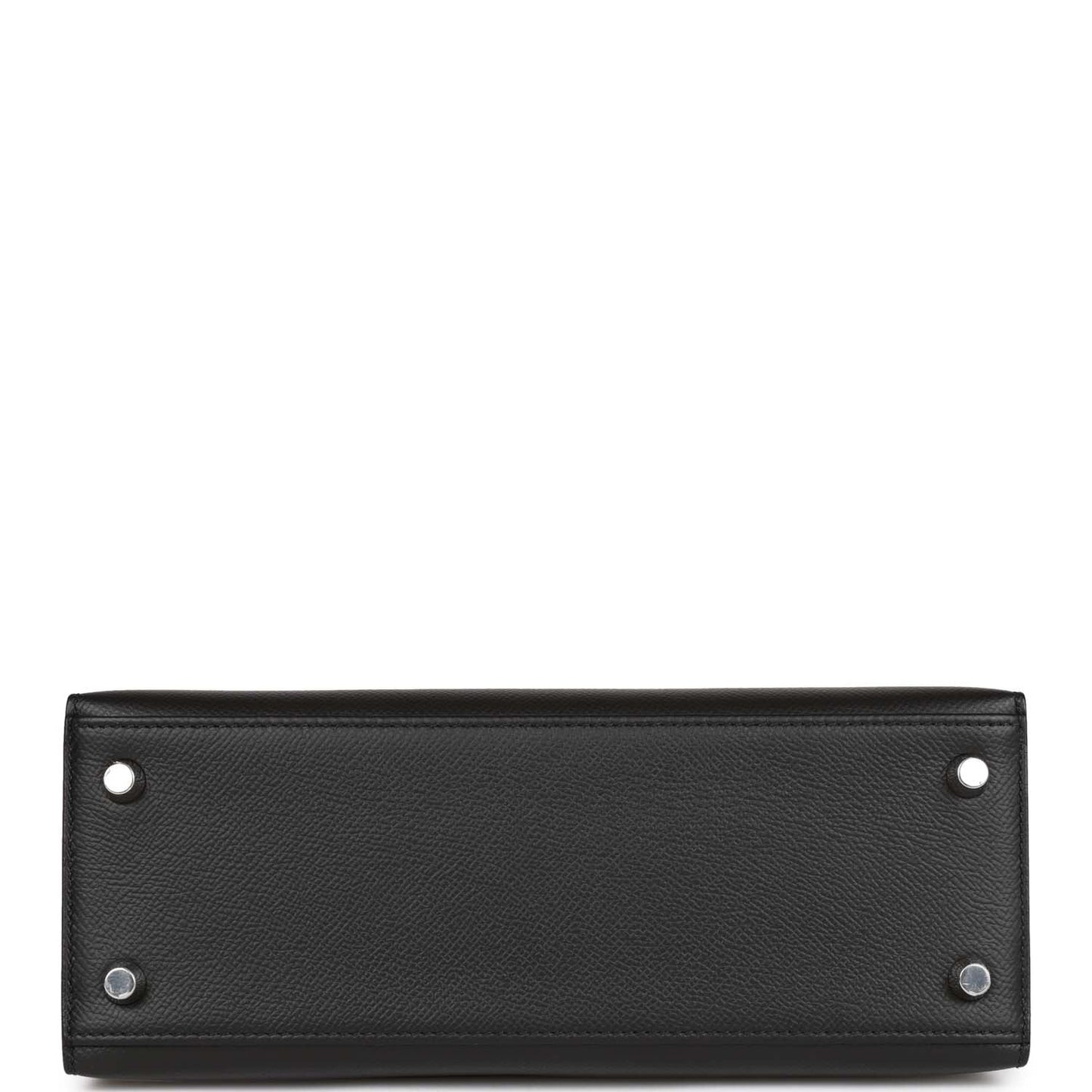 Hermes Kelly Sellier 25 Black Epsom Palladium Hardware