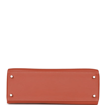 Hermes Kelly Retourne 32 Blush Verso Evercolor Palladium Hardware