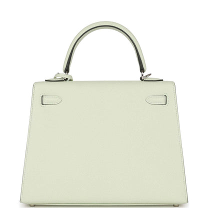 Hermes Kelly Sellier 25 Vert Fizz Epsom Palladium Hardware