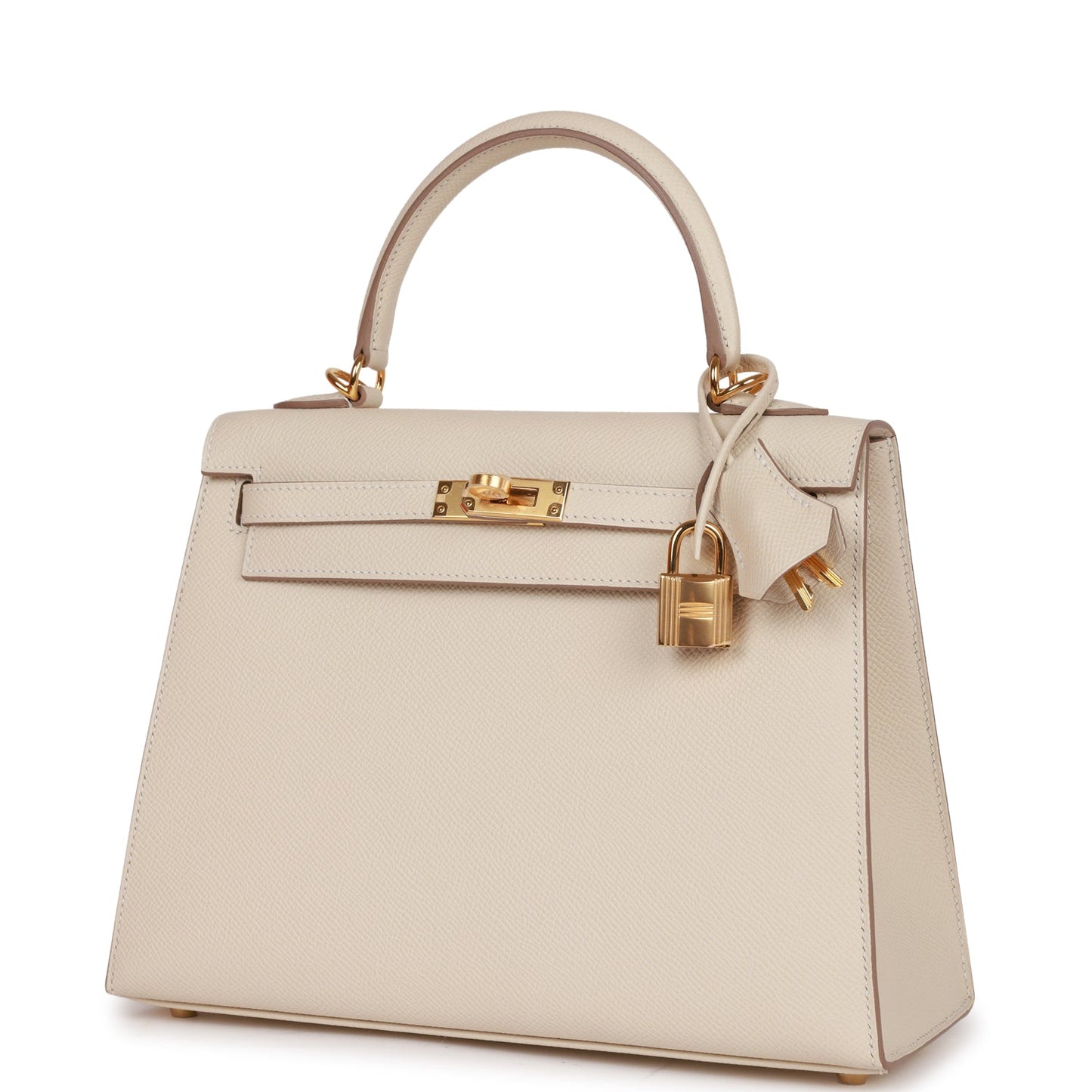 Hermes Kelly Sellier 25 Craie Epsom Gold Hardware