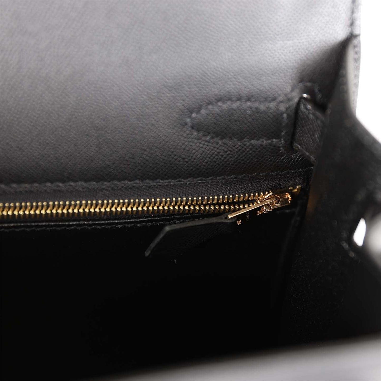 Hermes Kelly Sellier 28 Black Madame Gold Hardware