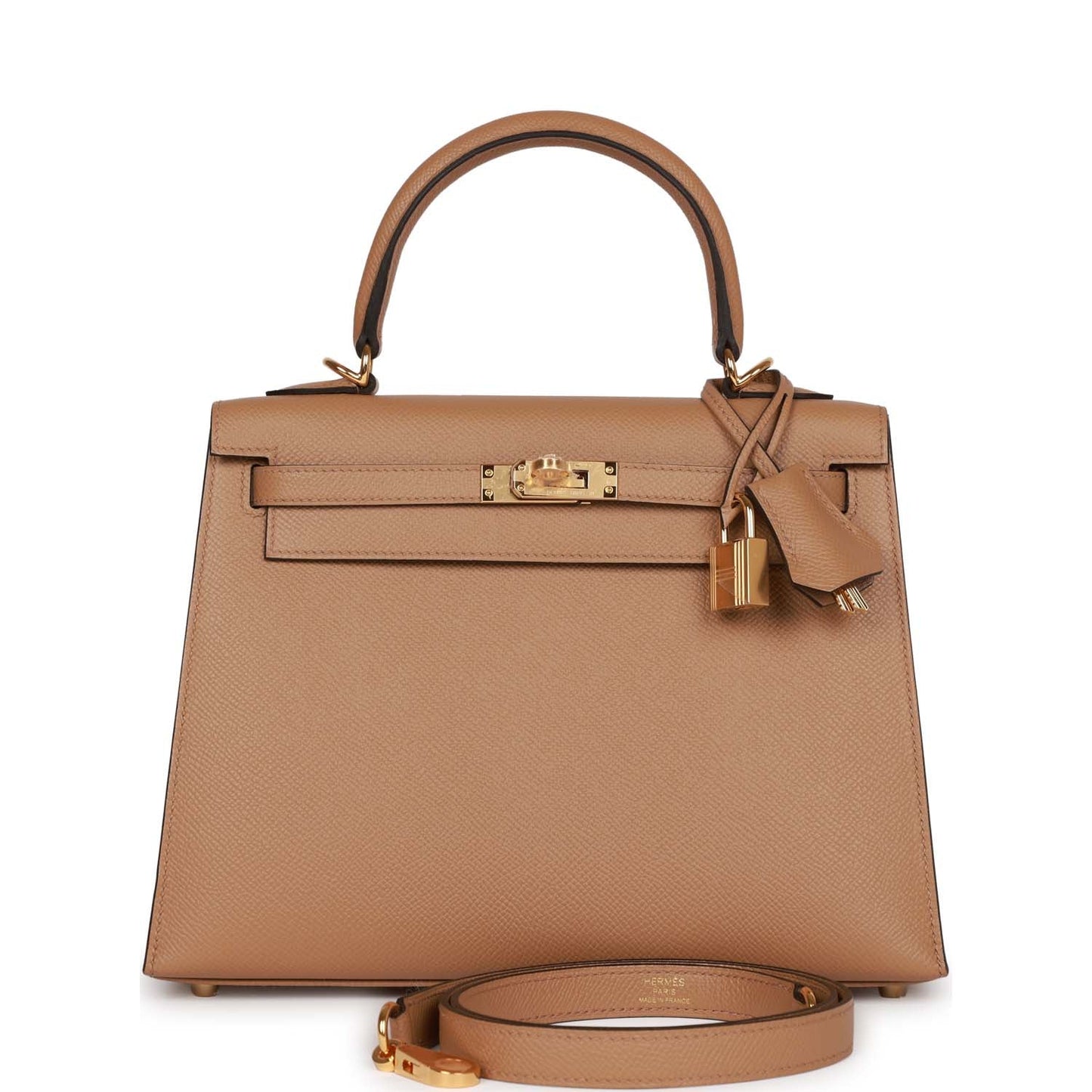 Hermes Kelly Sellier 25 Chai Epsom Gold Hardware