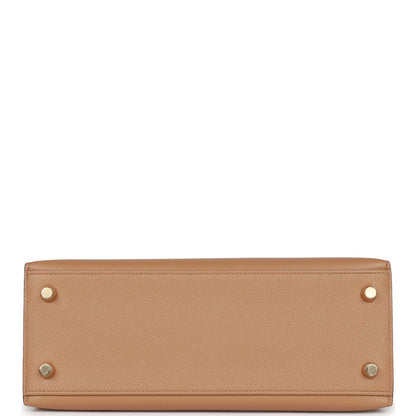 Hermes Kelly Sellier 25 Chai Epsom Gold Hardware