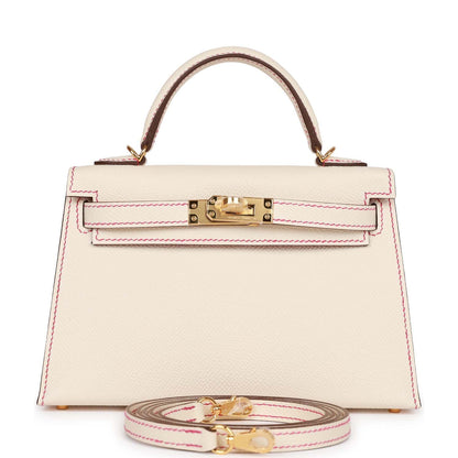 Hermes Special Order (HSS) Kelly Sellier 20 Nata Verso Epsom Gold Hardware