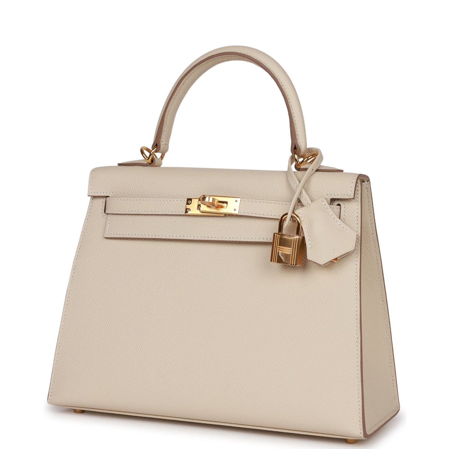 Hermes Kelly Sellier 25 Craie Epsom Gold Hardware