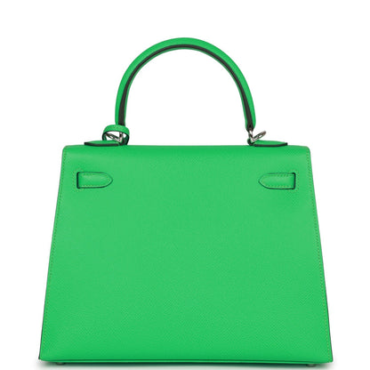 Hermes Kelly Sellier 25 Vert Comics Epsom Palladium Hardware