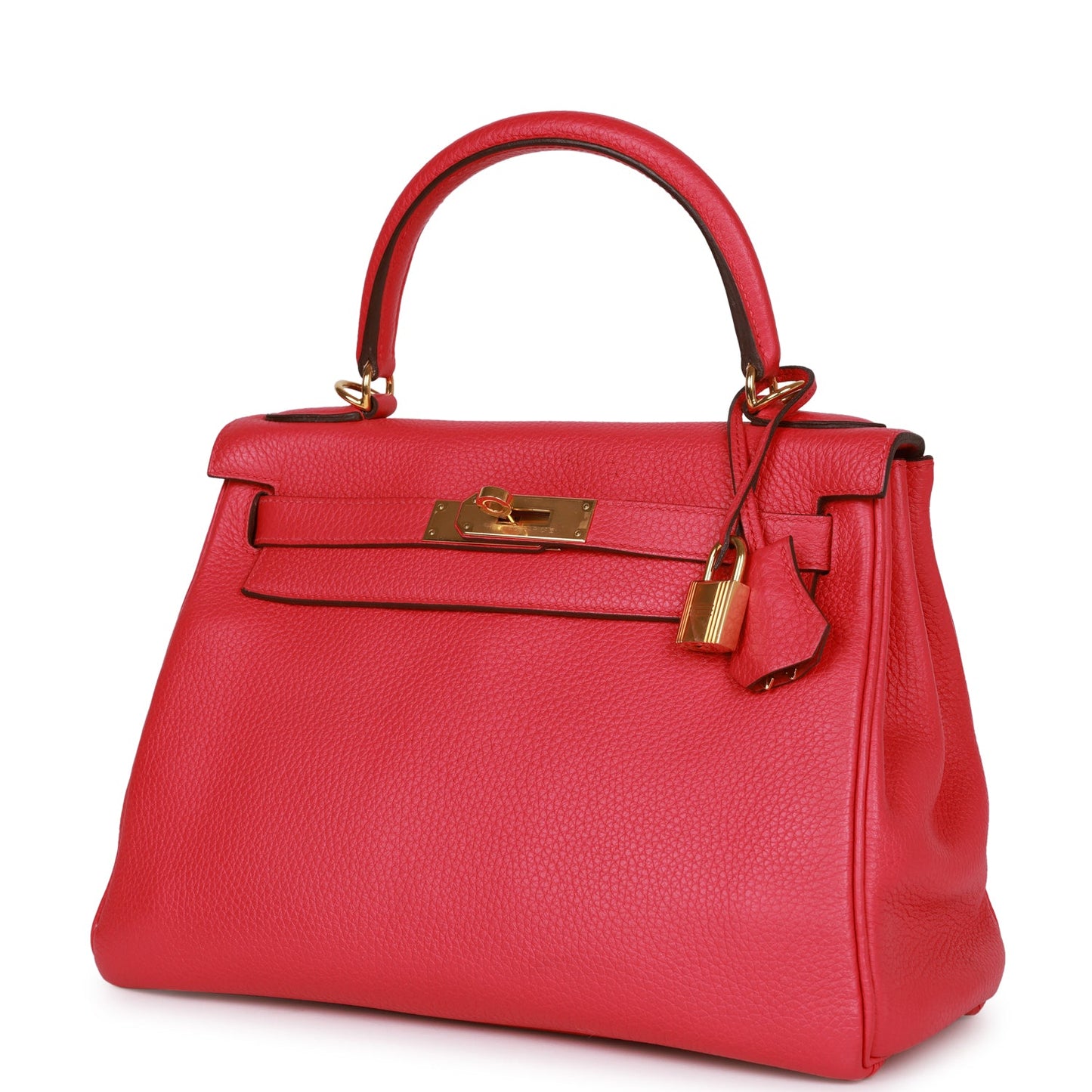 Hermes Kelly Retourne 28 Rose Extreme Clemence Gold Hardware