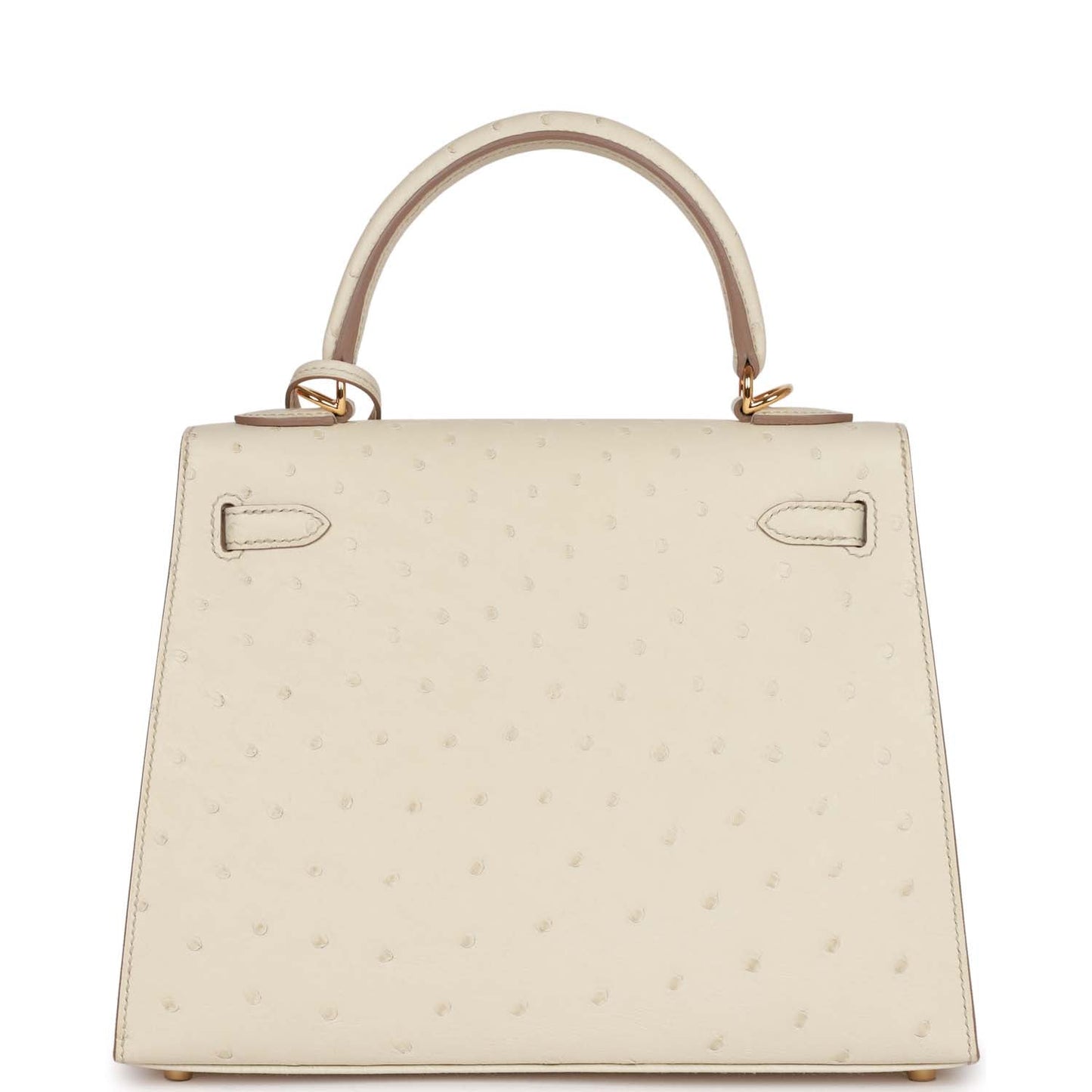 Hermes Kelly Sellier 25 Beton Ostrich Gold Hardware