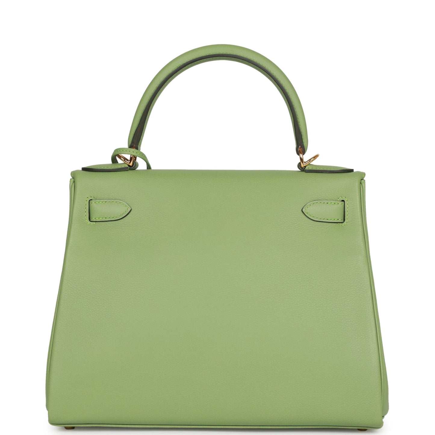 Pre-owned Hermes Kelly Retourne 28 Vert Criquet Evercolor Gold Hardware