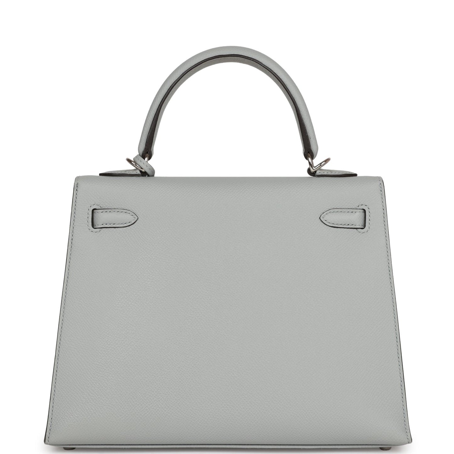 Pre-owned Hermes Kelly Sellier 25 Bleu Glacier Epsom Palladium Hardware