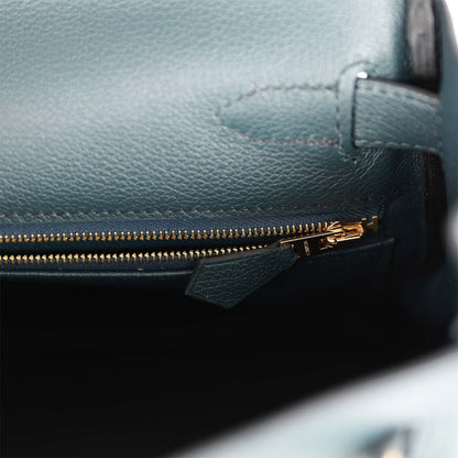 Hermes Kelly Retourne 28 Vert Rousseau Evercolor Gold Hardware