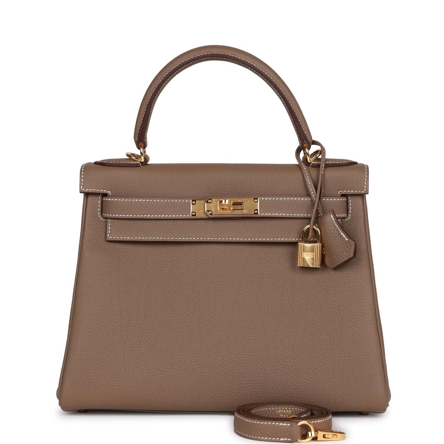 Hermes Kelly Retourne 28 Etoupe Togo Gold Hardware